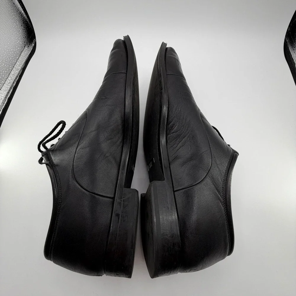 Magnanni Federico Oxford Shoes Mens Sz 11.5 D Black Leather‎ Cap Toe 12654 READ